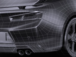 Camaro SS 2017 Lowpoly 3D-Modell