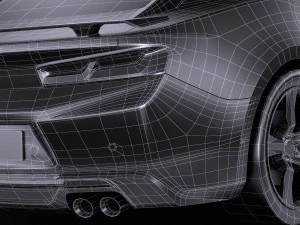 Camaro SS 2017 Lowpoly 3D Model