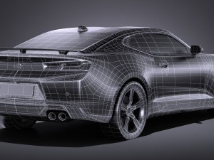 Camaro SS 2017 Lowpoly 3D-Modell