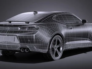 Camaro SS 2017 Lowpoly 3D Model