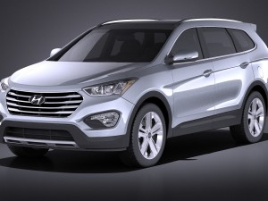 Hyundai Santa Fe 2015 vray 3Dモデル