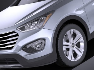 Hyundai Santa Fe 2015 vray 3D 模型