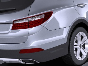 Hyundai Santa Fe 2015 vray 3D 模型