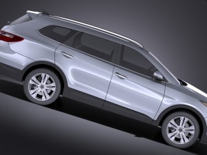 Hyundai Santa Fe 2015 vray 3D 模型