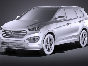 Hyundai Santa Fe 2015 vray 3D 模型
