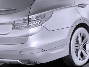 Hyundai Santa Fe 2015 vray 3D 模型