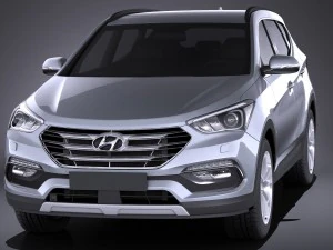 Hyundai Santa Fe 2017 vray 3D Model