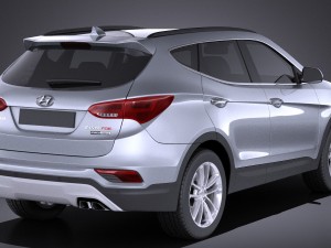 Hyundai Santa Fe 2017 vray Modello 3D