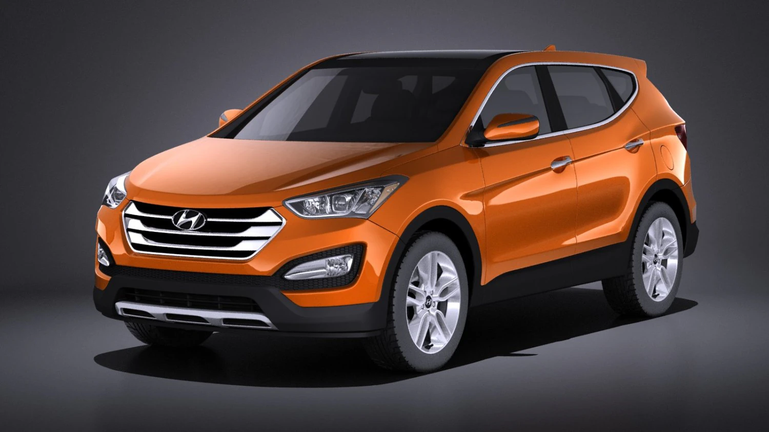 Hyundai Santa Fe Sport 2015 vray 3D Model .c4d .max .obj .3ds .fbx .stl .blend 