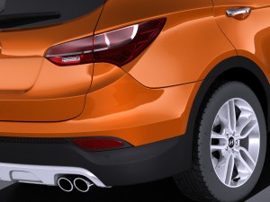 Hyundai Santa Fe Sport 2015 vray 3D Model