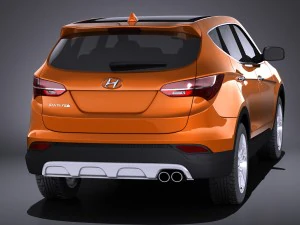 Hyundai Santa Fe Sport 2015 vray 3D Model