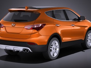 Hyundai Santa Fe Sport 2015 vray 3D Model