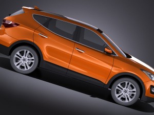 Hyundai Santa Fe Sport 2015 vray 3D Model