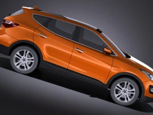 Hyundai Santa Fe Sport 2015 vray 3D Model