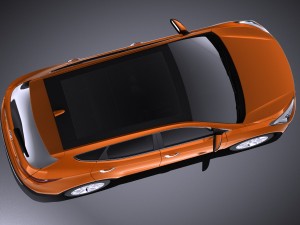 Hyundai Santa Fe Sport 2015 vray 3D Model