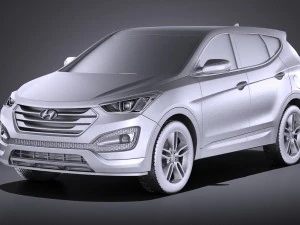 Hyundai Santa Fe Sport 2015 vray 3D Model