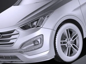 Hyundai Santa Fe Sport 2015 vray 3D Model