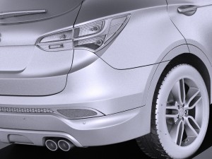 Hyundai Santa Fe Sport 2015 vray 3D Model