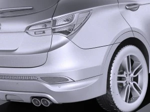 Hyundai Santa Fe Sport 2015 vray 3D Model