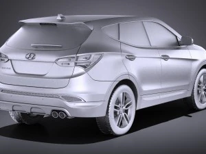 Hyundai Santa Fe Sport 2015 vray 3D Model