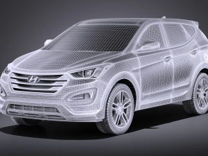 Hyundai Santa Fe Sport 2015 vray 3D Model