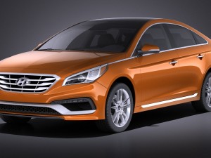Hyundai Sonata 2017 vray 3D Model