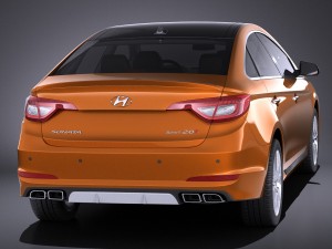 Hyundai Sonata 2017 vray Modèle 3D