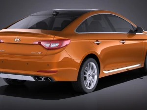 Hyundai Sonata 2017 vray 3D Model