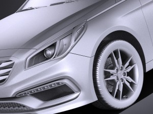 Hyundai Sonata 2017 vray Modèle 3D