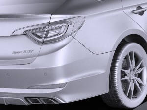 Hyundai Sonata 2017 vray Modèle 3D