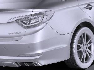 Hyundai Sonata 2017 vray 3D Model
