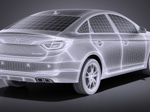Hyundai Sonata 2017 vray Modèle 3D