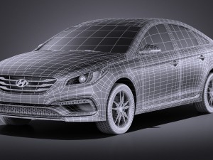 Hyundai Sonata 2017 vray Modèle 3D