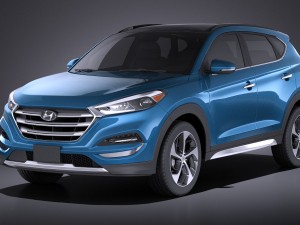 Hyundai Tucson 2017 vray 3D Model