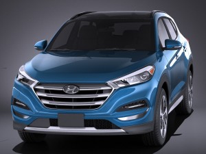 Hyundai Tucson 2017 vray 3D Model