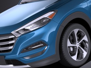 Hyundai Tucson 2017 vray 3D Model