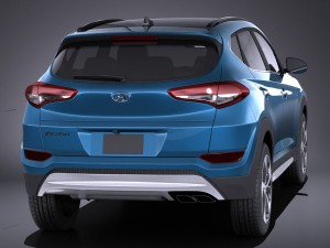 Hyundai Tucson 2017 vray 3D Model