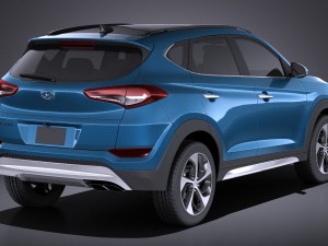 Hyundai Tucson 2017 vray 3D Model
