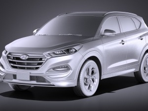 Hyundai Tucson 2017 vray 3D Model