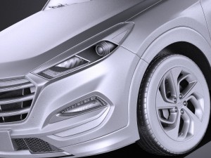 Hyundai Tucson 2017 vray 3D Model