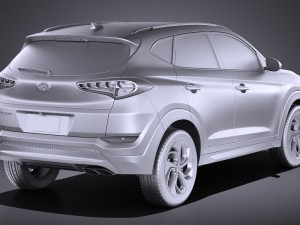 Hyundai Tucson 2017 vray 3D Model