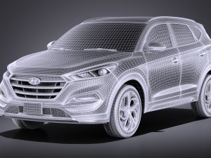 Hyundai Tucson 2017 vray 3D Model