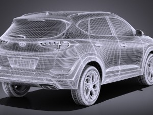 Hyundai Tucson 2017 vray 3D Model