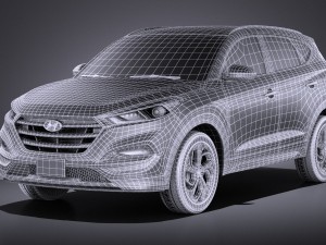 Hyundai Tucson 2017 vray 3D Model