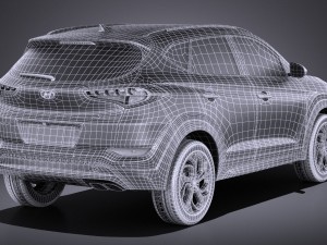 Hyundai Tucson 2017 vray 3D Model