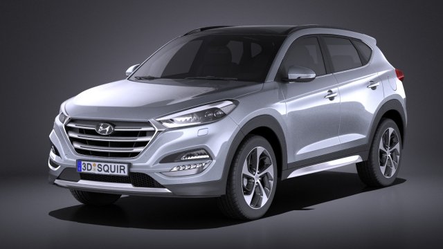 Hyundai Tucson EU-Version 2017 vray Modèle 3D .c4d .max .obj .3ds .fbx .stl .blend
