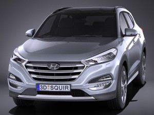 Hyundai Tucson EU-Version 2017 vray Modèle 3D