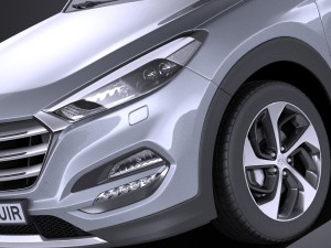 Hyundai Tucson EU-Version 2017 vray Modèle 3D