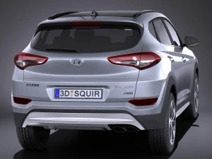 Hyundai Tucson EU-Version 2017 vray 3D Model