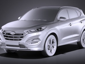 Hyundai Tucson EU-Version 2017 vray Modèle 3D